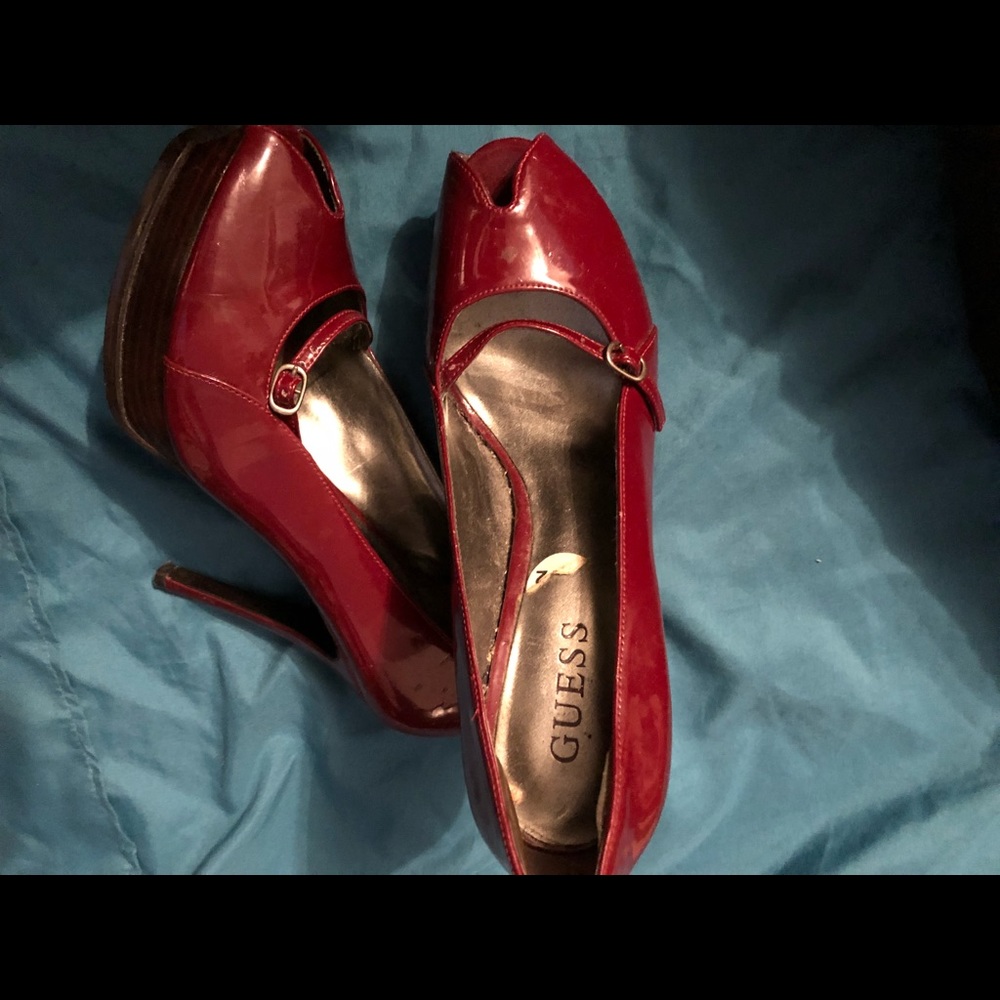 Dark red heels